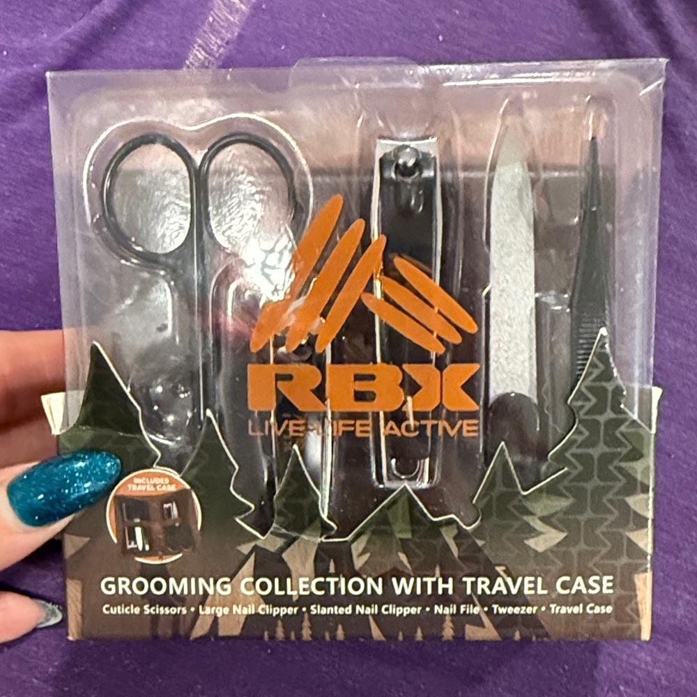 RBX Grooming Set with Travel Case - Black and Silver